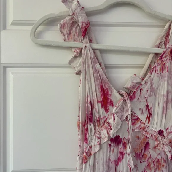 MISA Los Angeles Morrison Dress Abstract Rose Flora - Picture 7 of 7